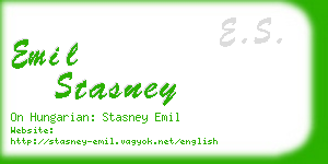 emil stasney business card